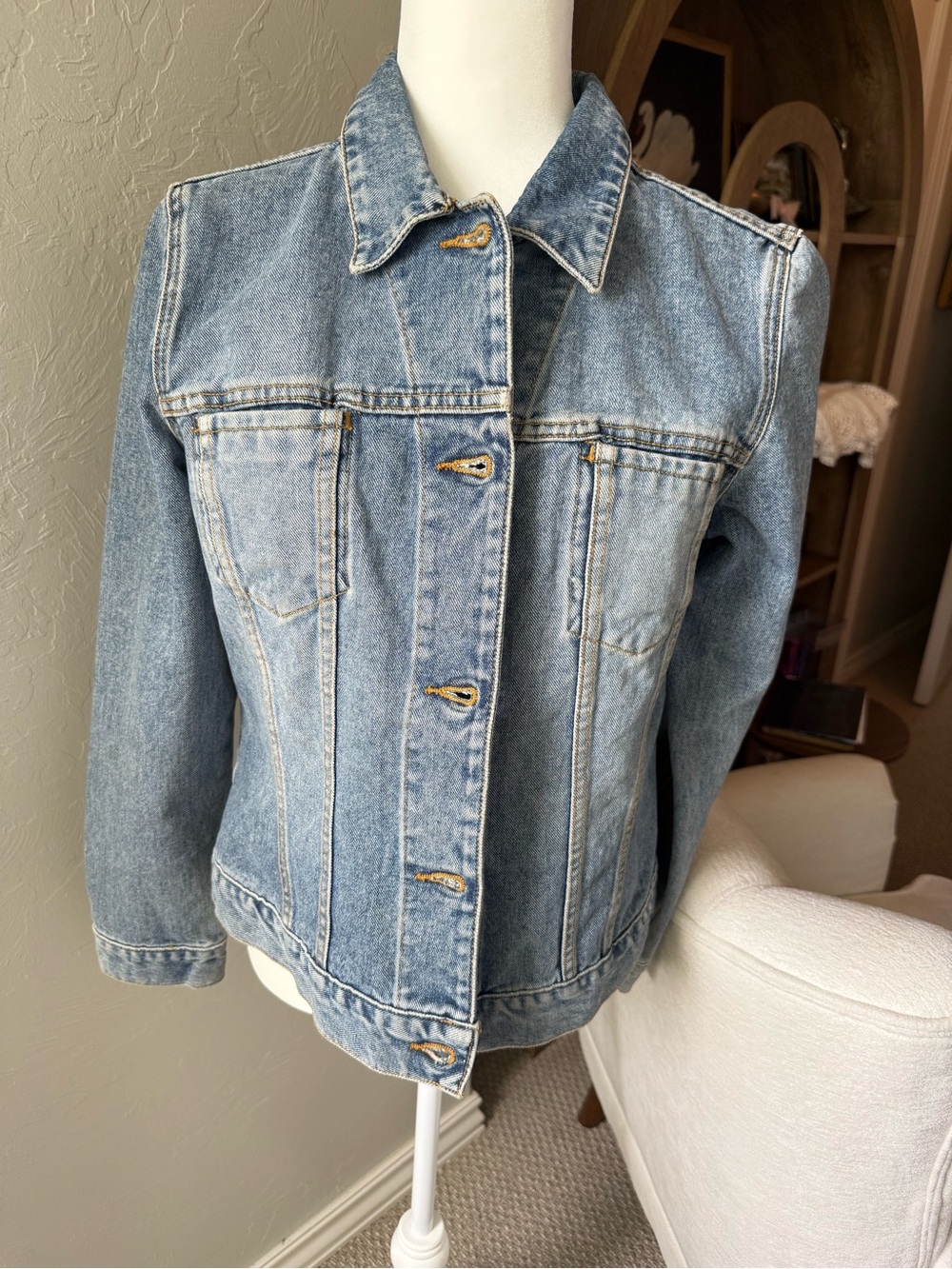 The Limited Heavyweight 100% Cotton Denim Jacket Size M